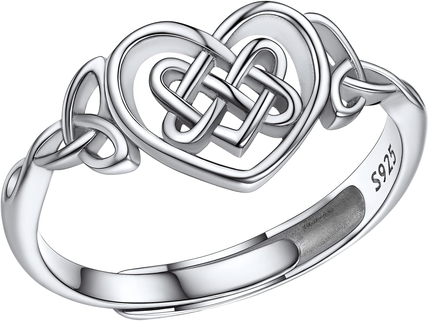 PROSILVER 925 Sterling Silver Adjustable Open Ring for Women, Solid Sterling Silver Stackable Ring, knuckle Finger Ring, Pinky Ring, Come with Box