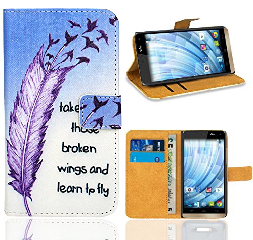 FoneExpert Wiko Getaway Housse Coque, Etui Housse Coque en Cuir Portefeuille Wallet Case Cover pour Wiko Getaway