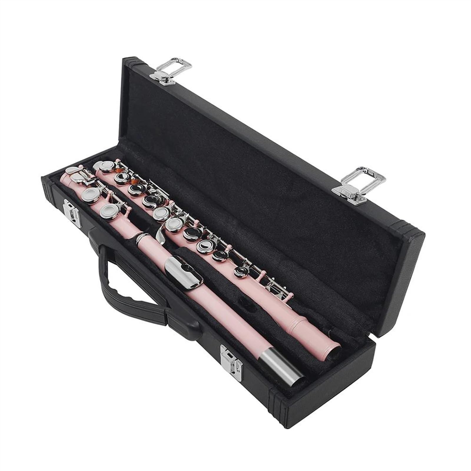 Set di flauti a 16 Fori Chiusi, tonalità Do, Materiale in alpacca Rosa, Strumento a fiato Professionale.,