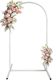 Metal Arch Backdrop Stand, Semicircular Support for Wedding Baby Shower Birthday Party Garden Floral Balloon Decoration,Assemblable (7.2FT (7.2x4ft))