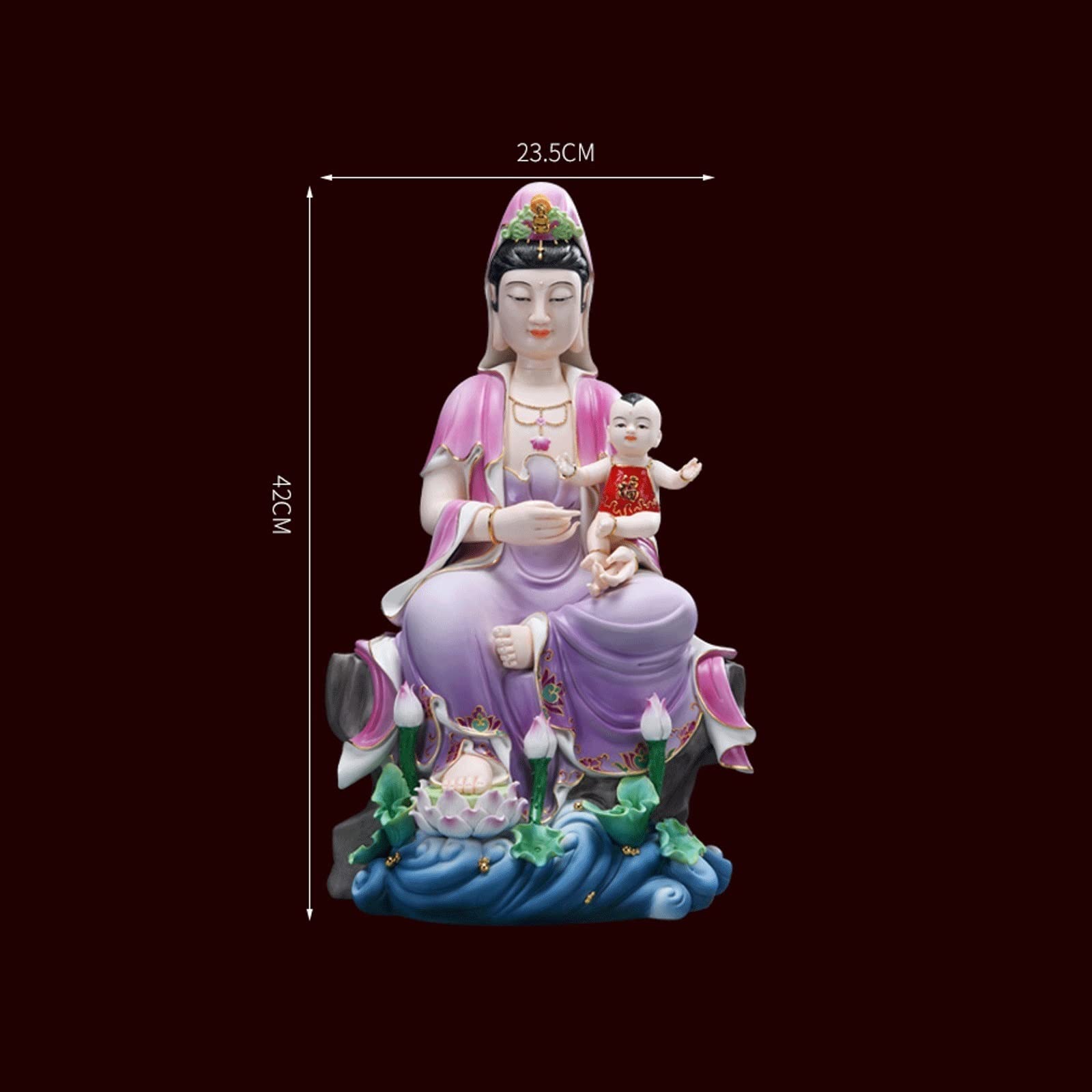 Escultura de Estatua de Buda Mujeres Buddha Feng Shui Collection Wealth Fortune Crafts Collectibles y Figuras Decoración del hogar Adornos