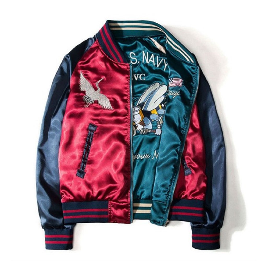 Amazon | レディース スカジャン リバーシブル ジャンパー