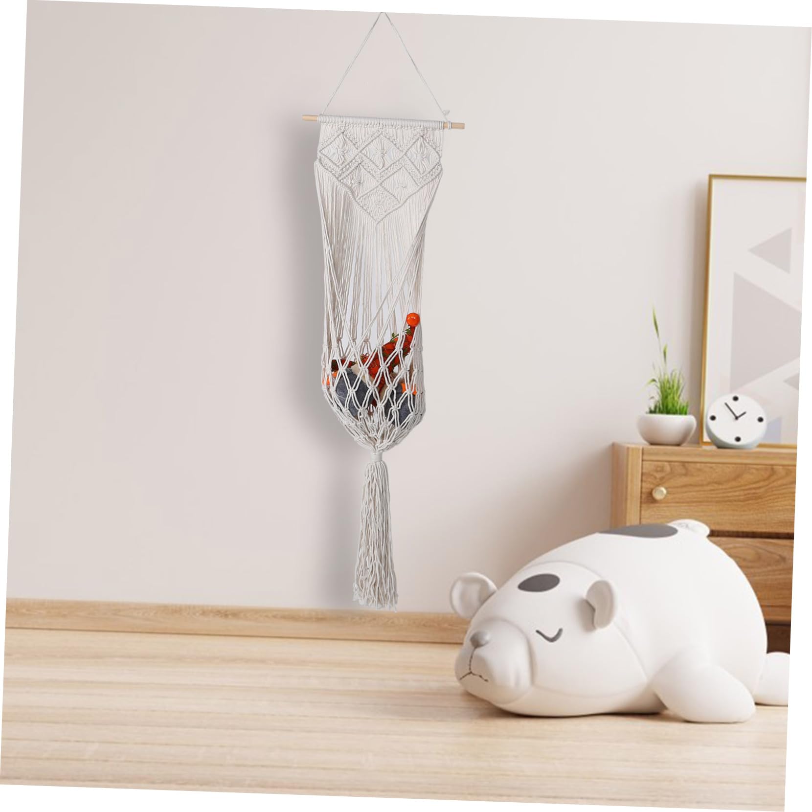 Spielzeug-organizer Für Kinder Aufbewahrungsnetz Für Stofftiere Makramee-display Für Kinderzimmer Organizer Tür