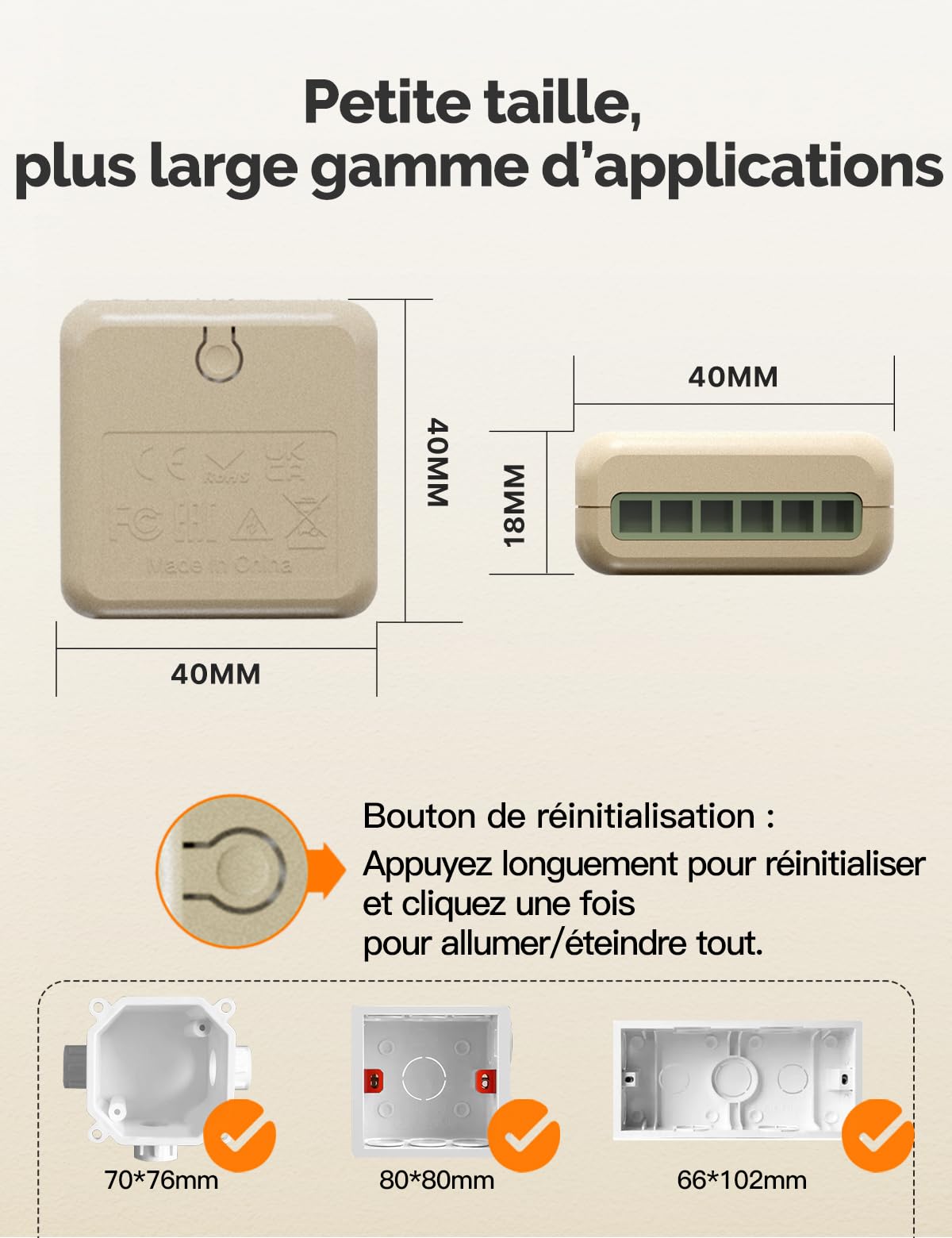MOES Interrupteur Intelligent Matter WiFi Module DIY | Relais 10A, nécessite fil neutre, programmation allumage/extinction, compatible Alexa/Apple/Google