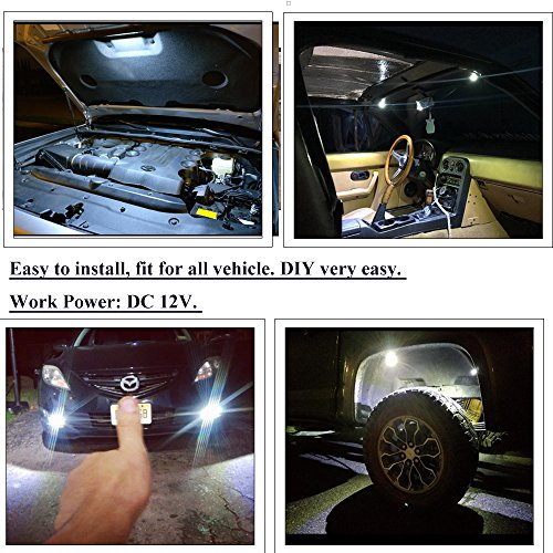 image for YITAMOTOR 18mm Eagle Eye Led Bulbs White, High Power 9W Car Motorcycle