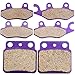 ECCPP FA135 FA165 FA137 Brake Pads Front and Rear Carbon Fiber Replacement Brake Pads Kits Fit for 2006-2009 Suzuki Quadracer 450 LTR450 2x4,2009 Suzuki Quadracer 450 LTR450Z 2x4 LE
