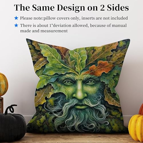 Edgfrtoio OIO-ZT-4545-2PACK-Z306 2 Packs Pillow Covers Decorative Pillowcases 18X18 In Celtic Pagan Design, Holiday Farmhouse Throw Pillow Case Square Cushion Cover thumb #1