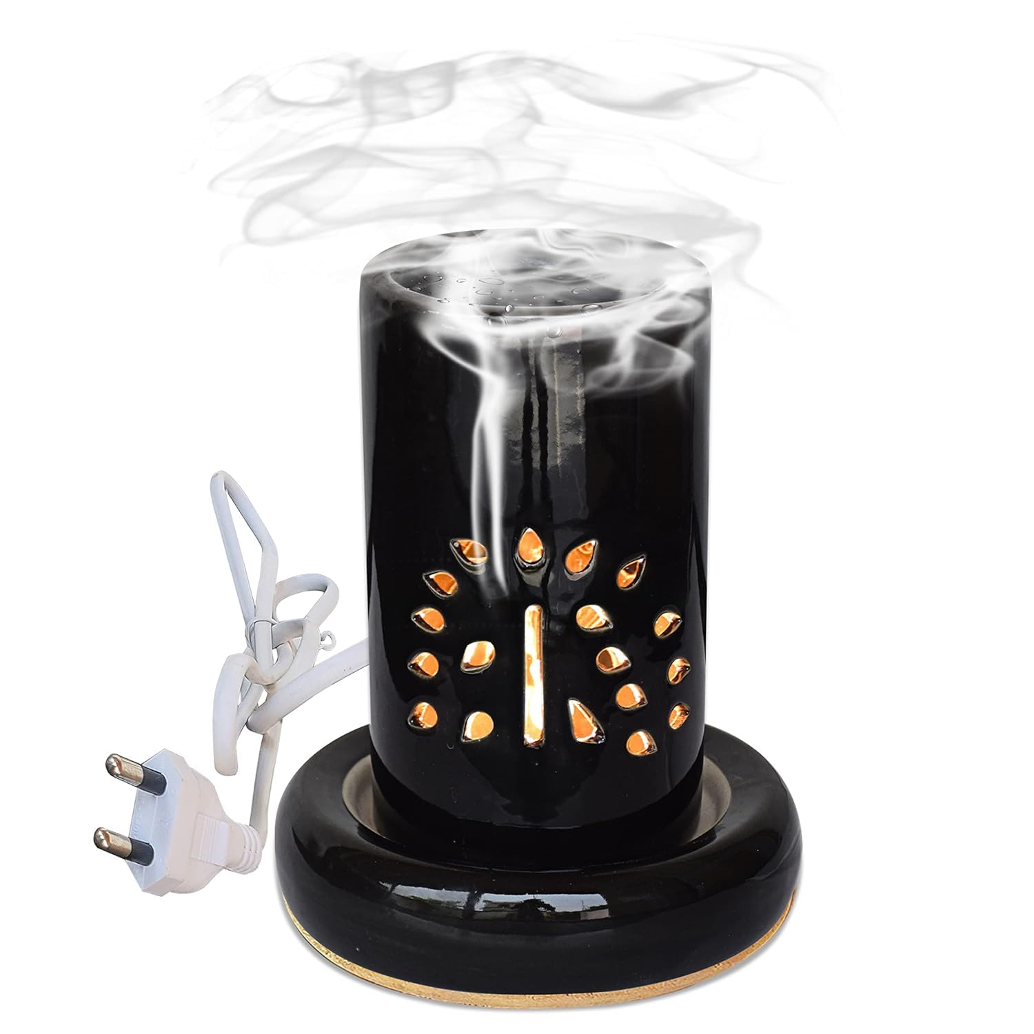 Pure Source India Handcrafted 8.5 inch Black Ceramic Electric Diffuser, Aroma Oil Diffuser, Oil Burner for use in Homes, Offices, Yoga Centre, Spa as Well as Outdoors (B0DGTJX4HJ) Amazon Price History, Amazon Price Tracker