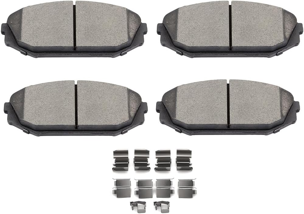 SCITOO D793 Front Ceramic Brake Pads Sets & Brake Hardware Fit For Acura MDX 2001-2002,For Honda Odyssey 1999-2004
