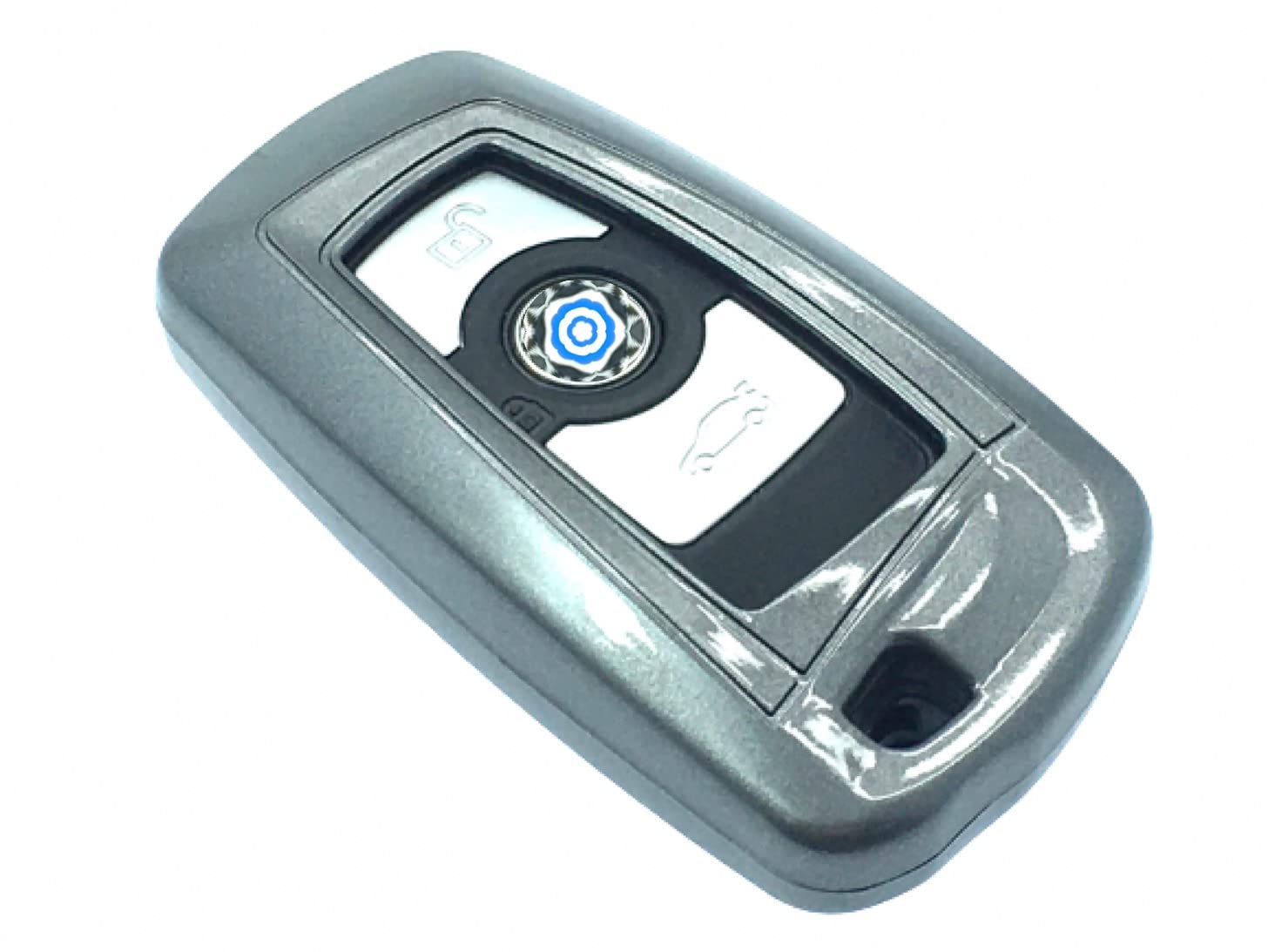 Nordecco ABS Protective Key Case Cover Compatible with 3/4 Buttons B-M-W M2-6 F G (Grey - Grey)