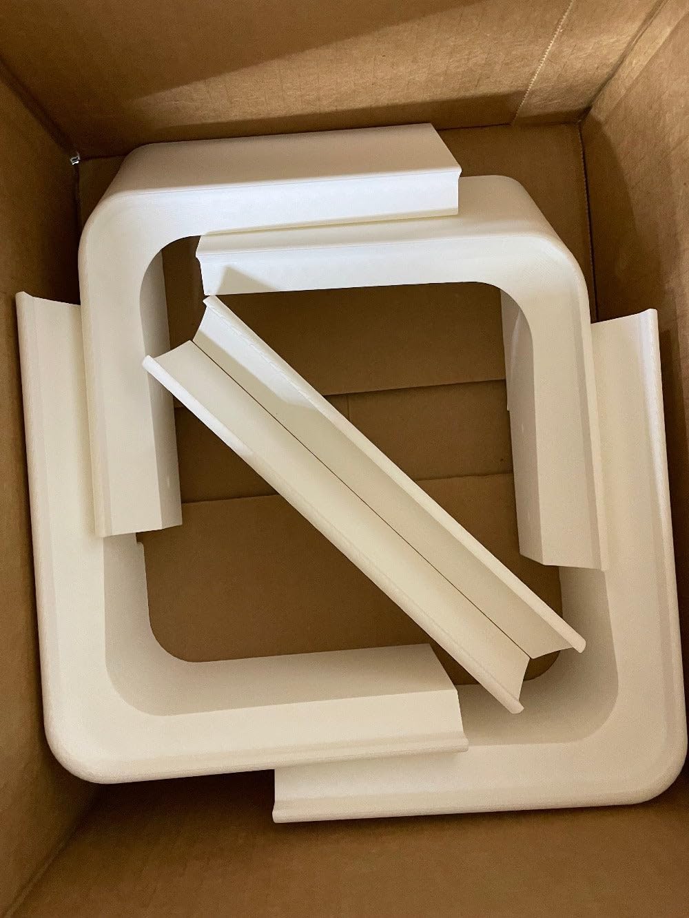 Flat Mount Compatible with Starlink Dishy Gen2 V2 - DIY Flat Mount for Campers and RVs (White ABS)