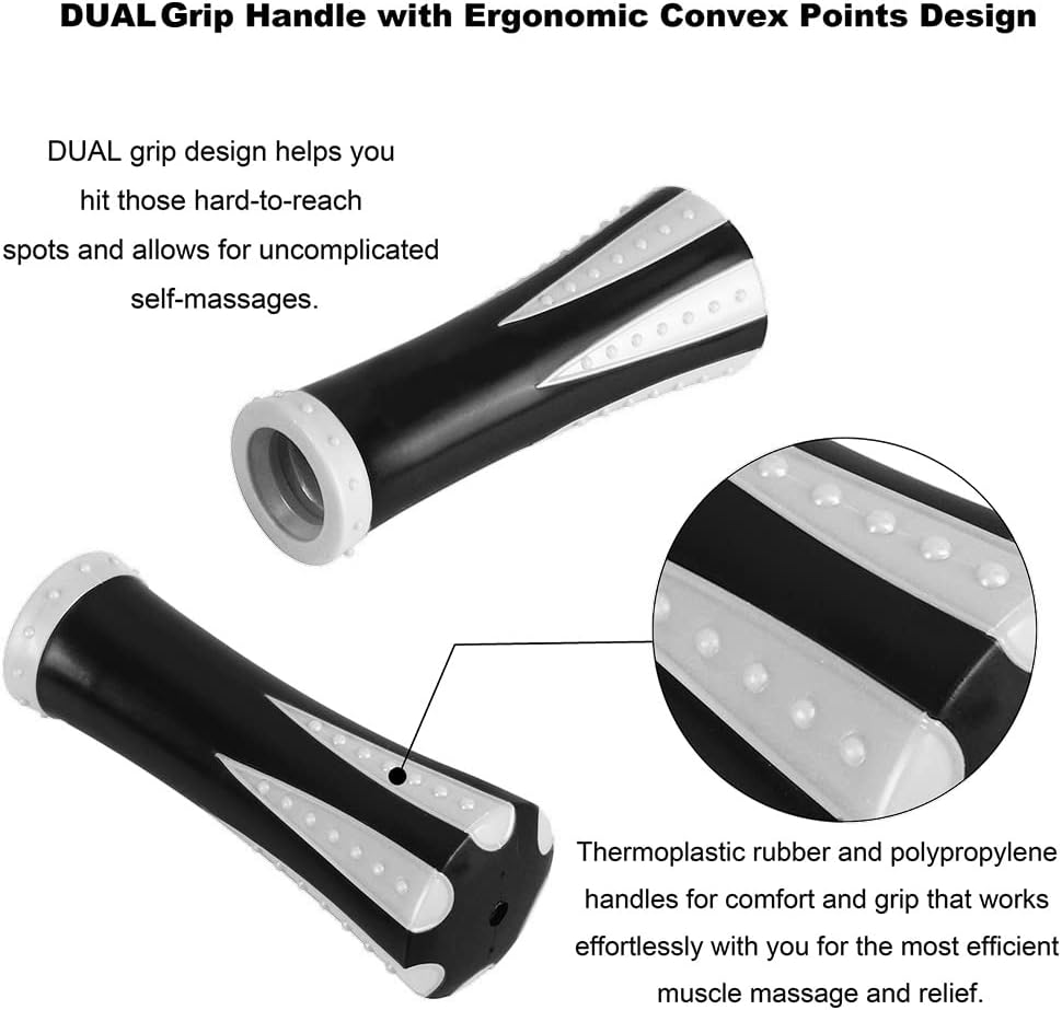 YANSYI Professional Muscle Recovery Roller - 9-Roller Deep Tissue Massage Stick for Post-Workout Soreness, Leg & Back Pain Relief - Portable Physio Tool for Athletes. (White) - Image 4