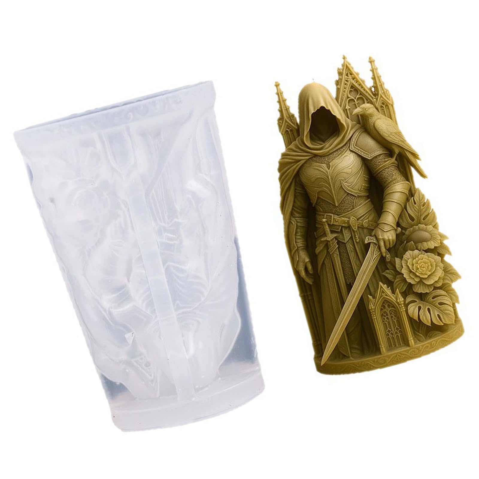 Bbajszx Creative Knights with Crow Silicone for Scented and Art Creativity and Craft Silicone