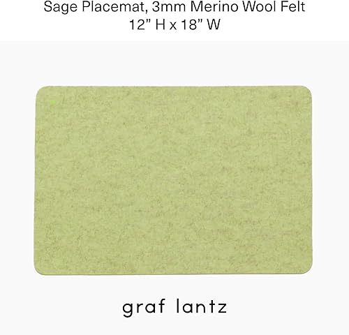 Miniatura 10 de Graf Lantz Mantel individual de fieltro rectangular - Blanco jaspeado