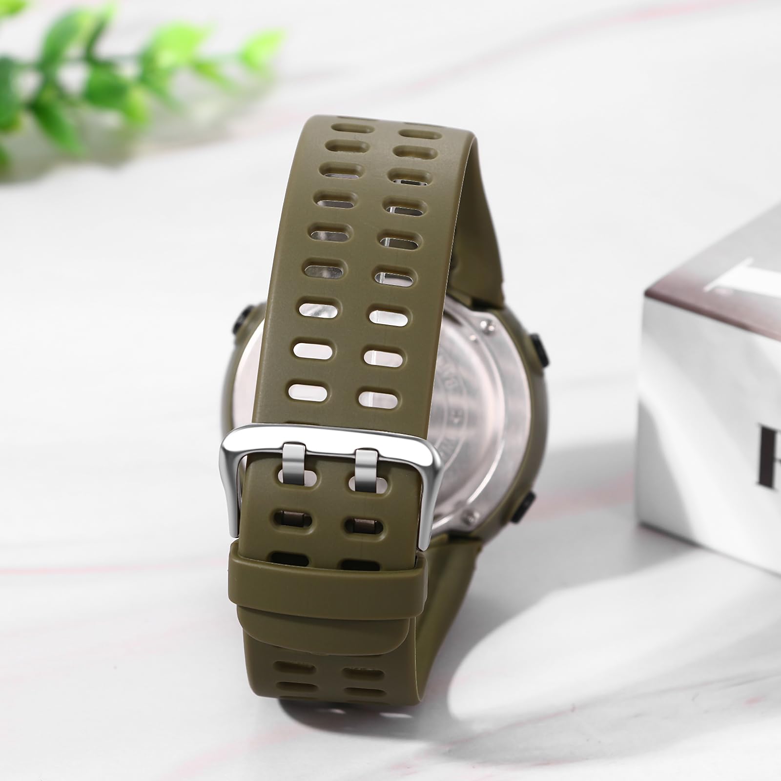 Oidea Montre de sport numérique pour homme : facile à lire, numérique, résistante aux chocs, anti-chute, cadran renforcé, montre tactique