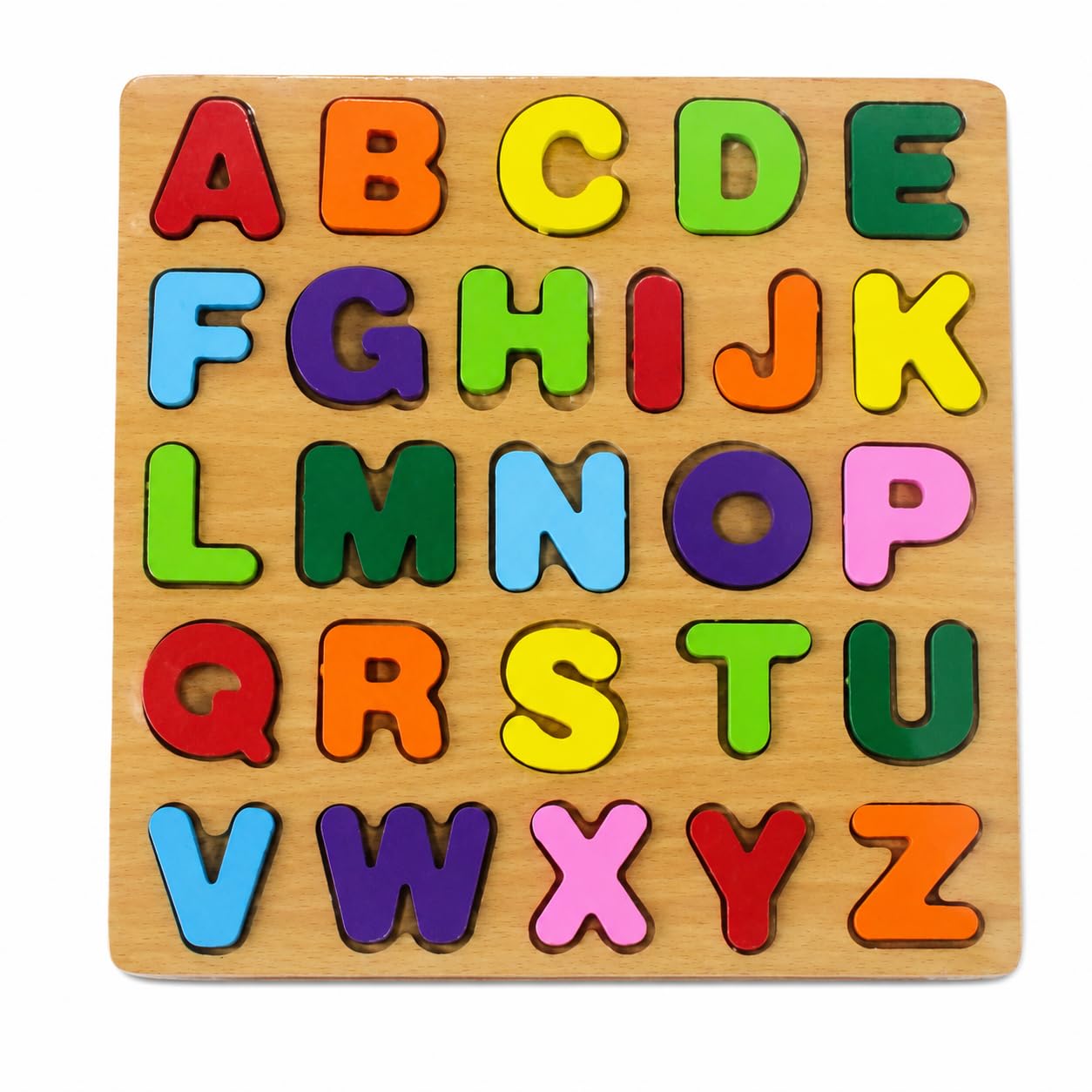 Wooden Alphabet Puzzle Board for Kids | ABC A-Z Wooden Letter Puzzle | Montessori Educational Learning Toy | Age 3+ Years-image-36
