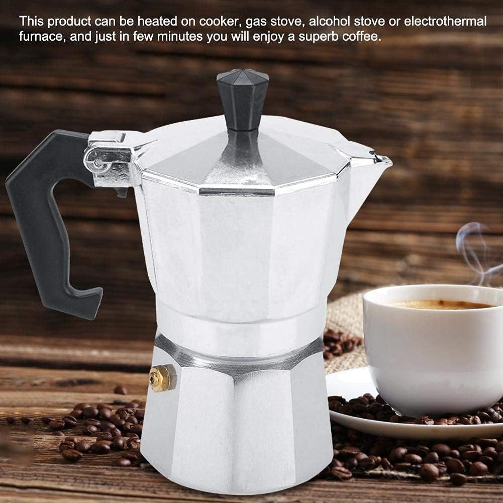 Coffee Machines 100ML Pot,Aluminum Espresso Coffee Maker Stove,Mini Coffee Maker for Home Office Use 2Cups