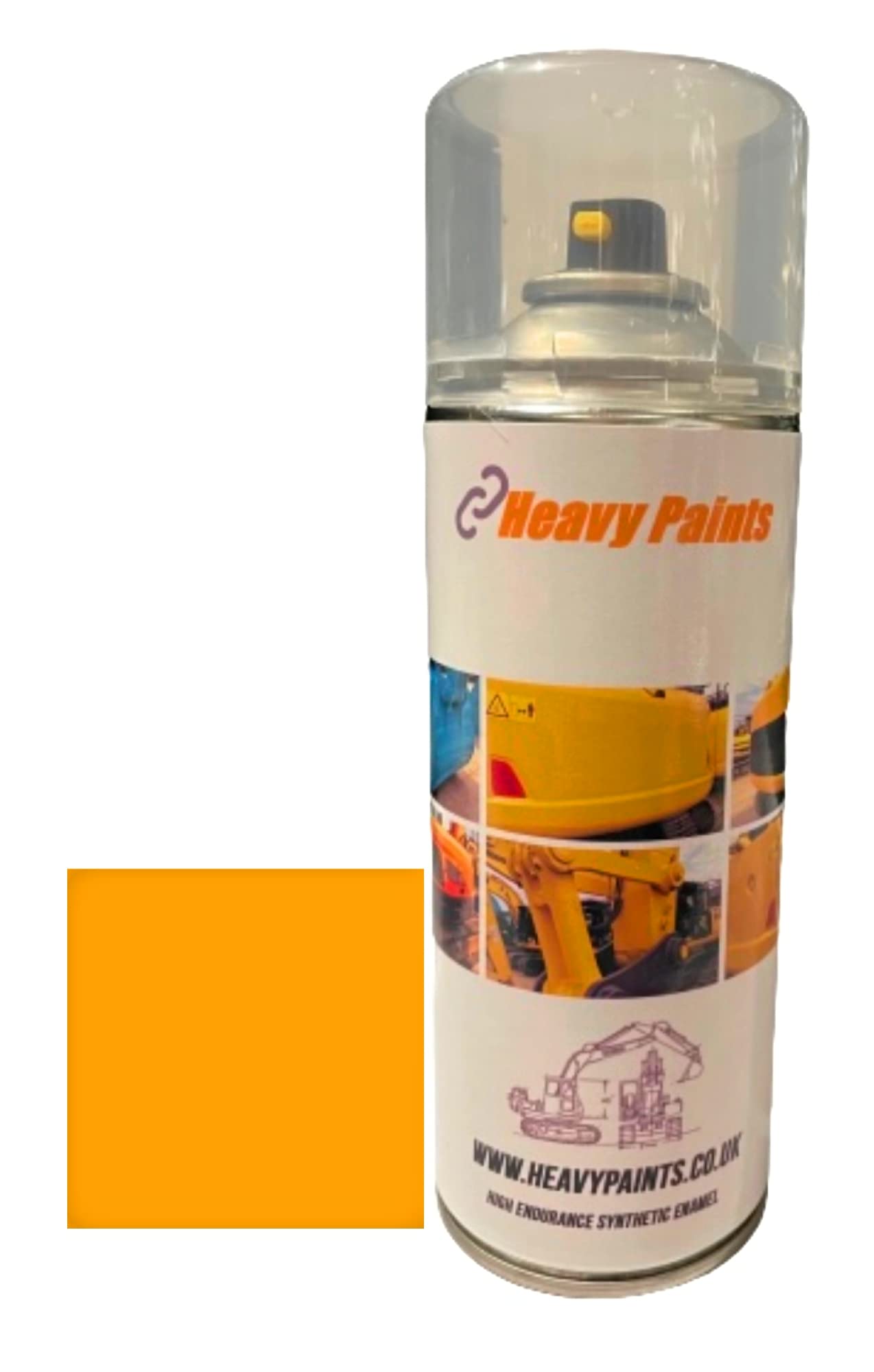 Heavy Paints Yellow Compatible with JCB Synthetic Enamel paint 400ml Aerosol