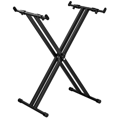 Double-X Keyboard Stand, Portable Digital Piano Stand,Adjustable keyboard Music Stand
