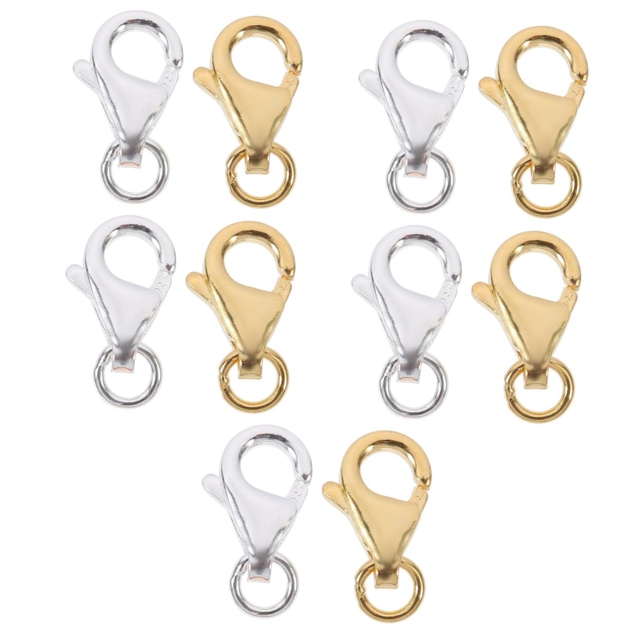 EXCEART 10sätze Schmuckzubehör Teiliges Aus Hochwertigen Lobster-clips Für Armbänder Und Halsketten Für Kreative Schmuckherstellung Und Handwerksprojekte