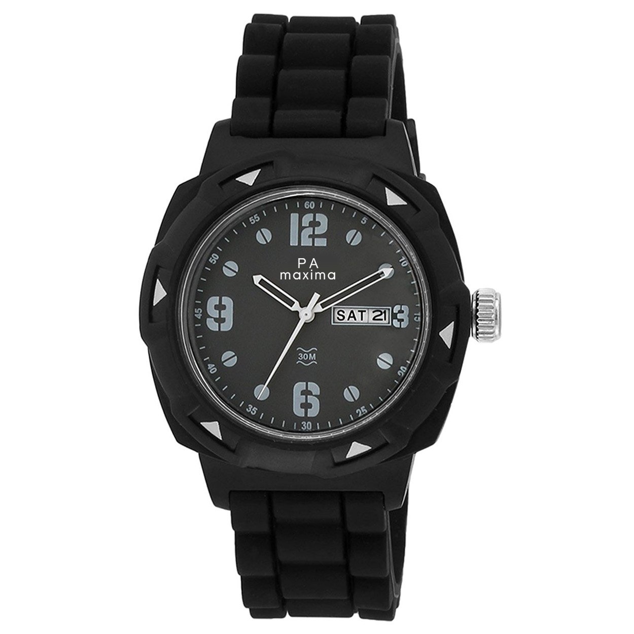 Maxima Silicone Aqua-Sport Day-Date Grey Dial Men Analog Watch -27816Ppgw, Band Color:Black (B00HUQ8W02) Amazon Price History, Amazon Price Tracker