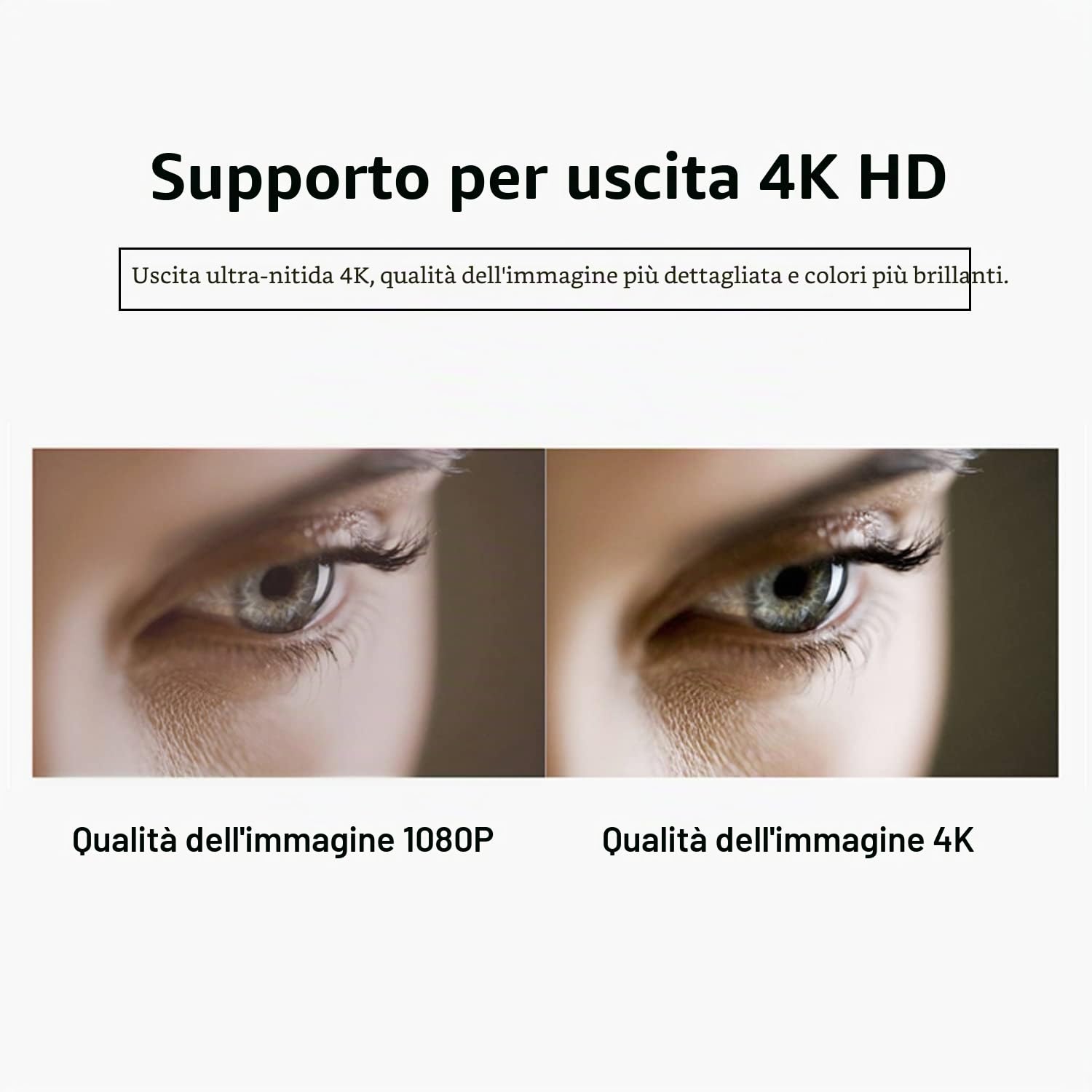 Lettore video musicale 4K HDMI, lettore multimediale digitale USB lettore multimediale universale per Android, lettore universale portatile multifunzione(UE)