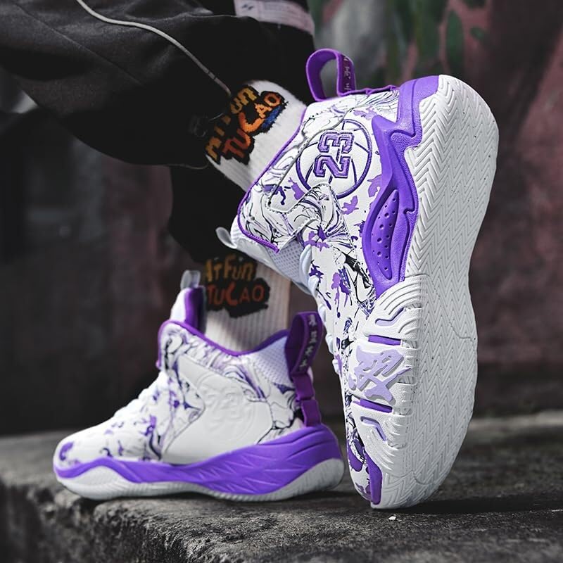 Zapatillas de Baloncesto Alto Unisex Acolchadas, Entrenamiento Casual