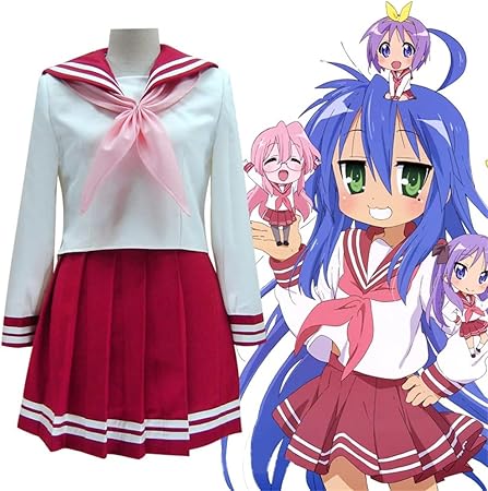 Amazon Fjzf らき すた 泉こなた 柊かがみ 柊つかさ 高良みゆき コスプレ衣装 Jk セーラー服 舞台装 演出服 変身 変装 仮装 忘年会 ハロウィン クリスマス 学園祭 大人用 コスチューム プレゼント L コスプレ 仮装 通販
