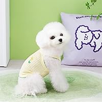 Vista 6 de Camisa de algodón para perros, camisetas ligeras de verano para mascotas, suave, transpirable, elástica, para gatos, perros, camiseta sin mangas