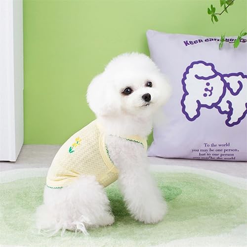 Miniatura 6 de Camisa de algodón para perros, camisetas ligeras de verano para mascotas, suave, transpirable, elástica, para gatos, perros, camiseta sin mangas,