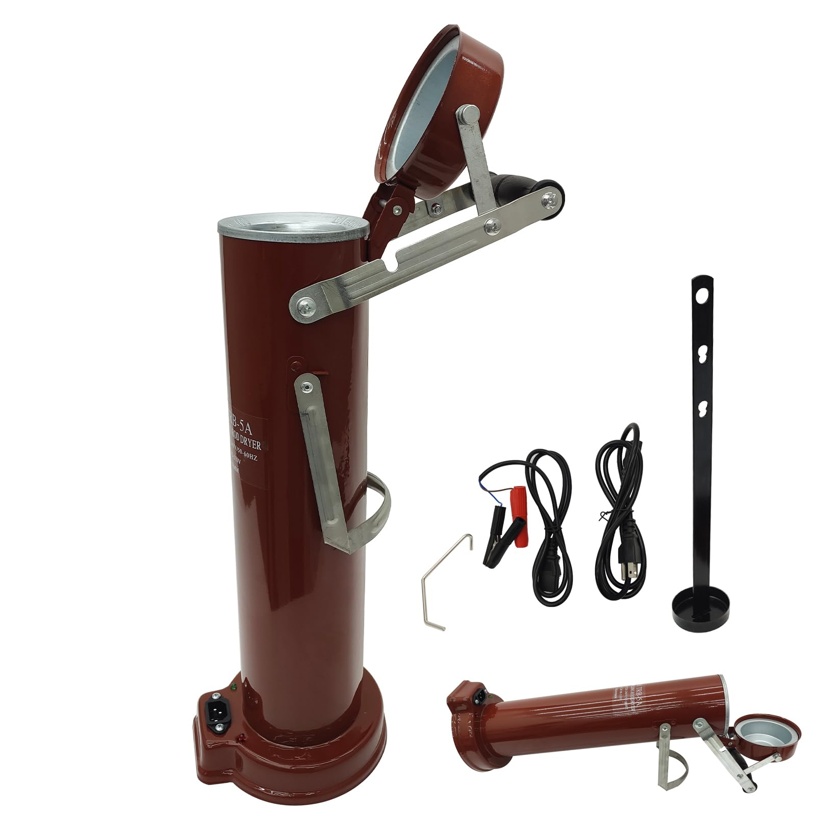 INTSUPERMAI Portable Electrode Drying Oven Welding Storage Can Welding Rod Oven Welding Rod Dryer Dry Stick Welding Electrode Oven 11lb Capacity 450mm/17.7in Electrode Length 110V/220V