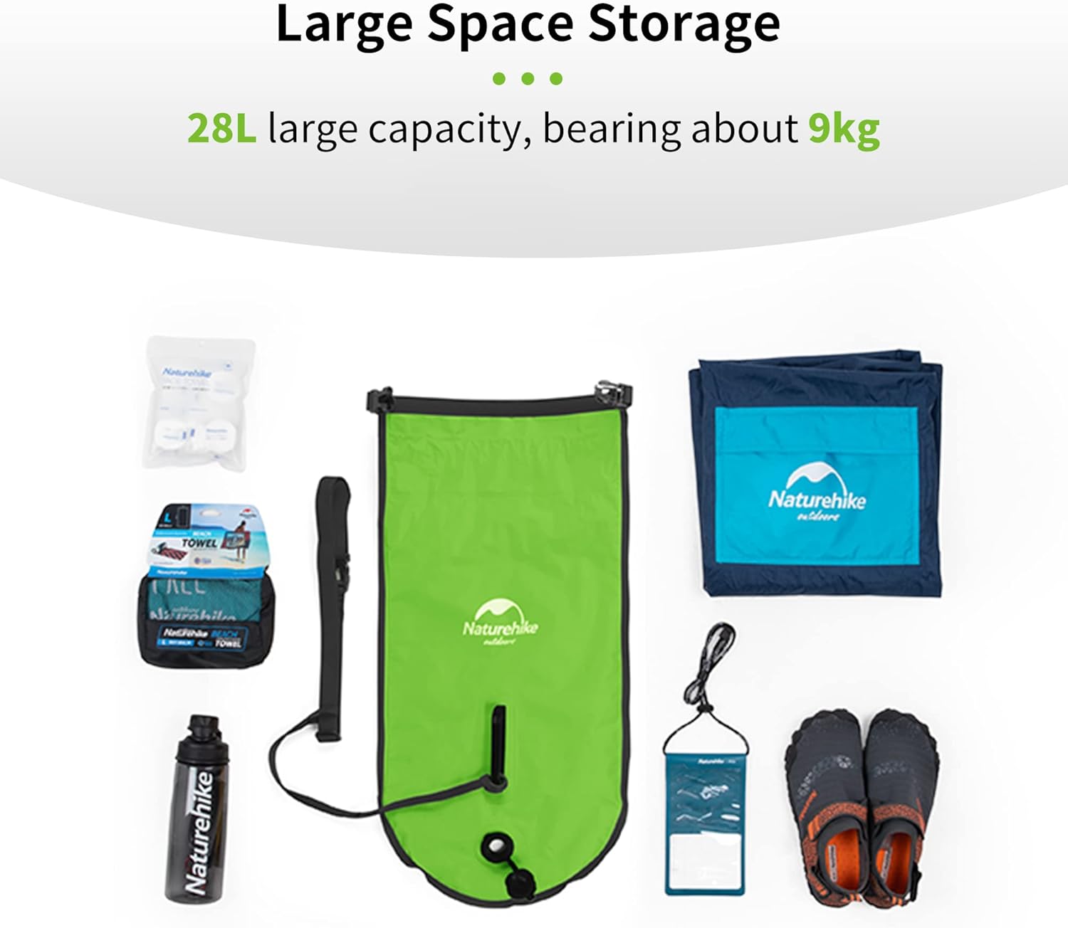 Detaljan prikaz vodootporne torbe