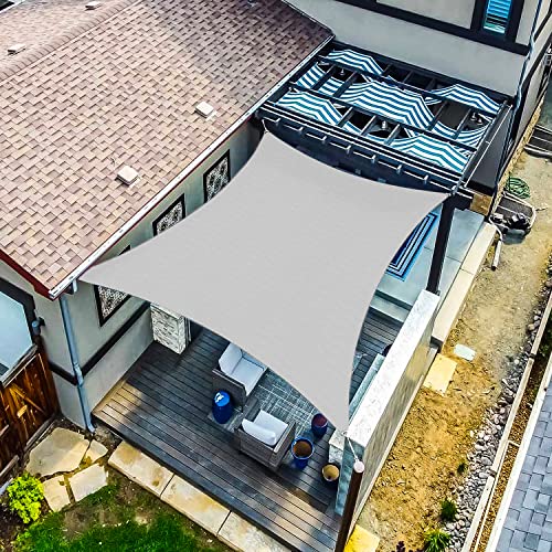 Rectangle Sun Shade Sails for Outdoor Activities - 8' x 12' Gray
