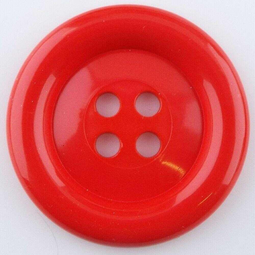 Extra Large Buttons 40mm 50mm 65mm Round Clown 014D, Red, 4 51mm