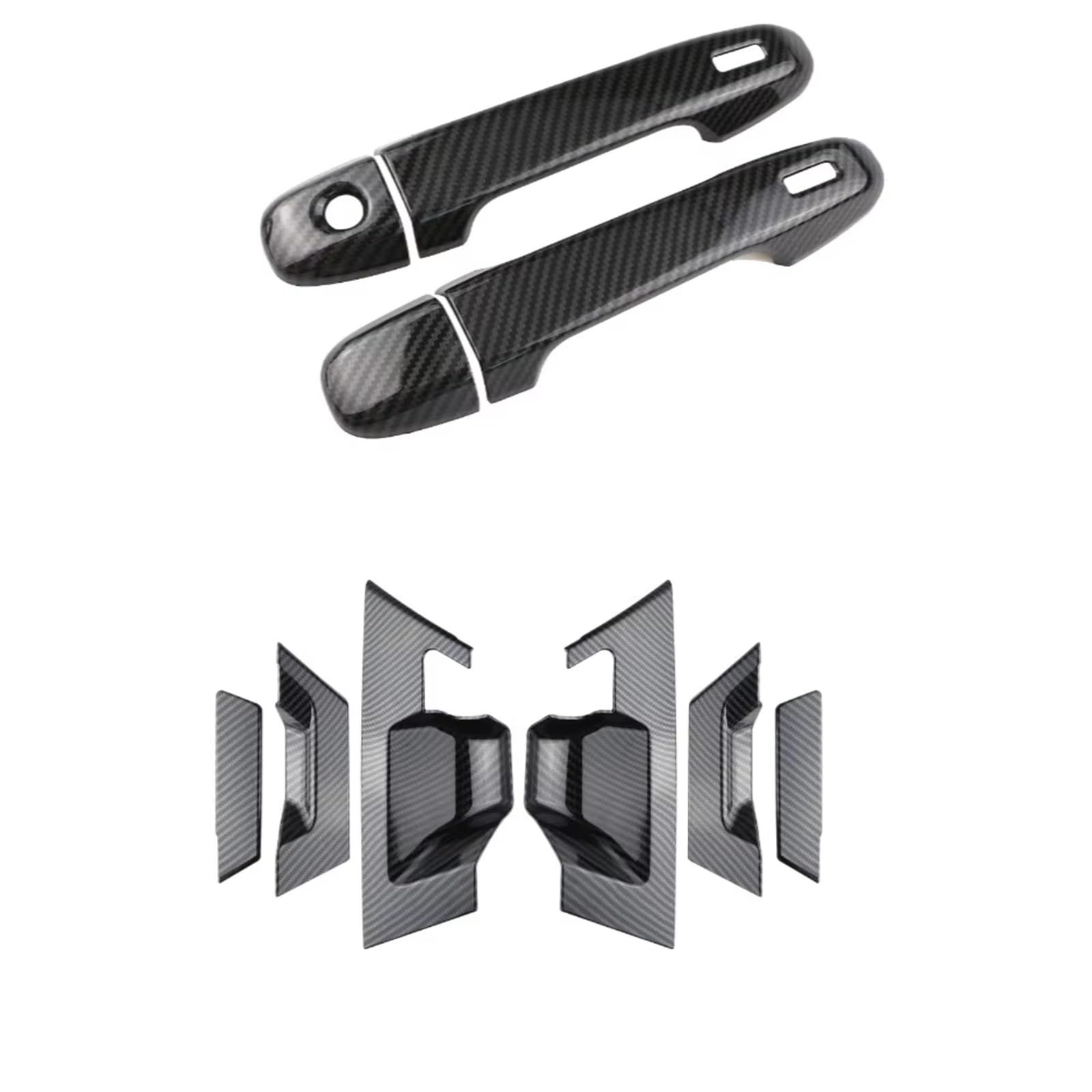 Qdzvalumv One Color Car Door Handles Cover Shell Compatible With Toyota For C-Hr 2016-2022 Car Outer Door Handle Cover Trim Cap Door Bowl Protection Sticker Set(Style Ab)