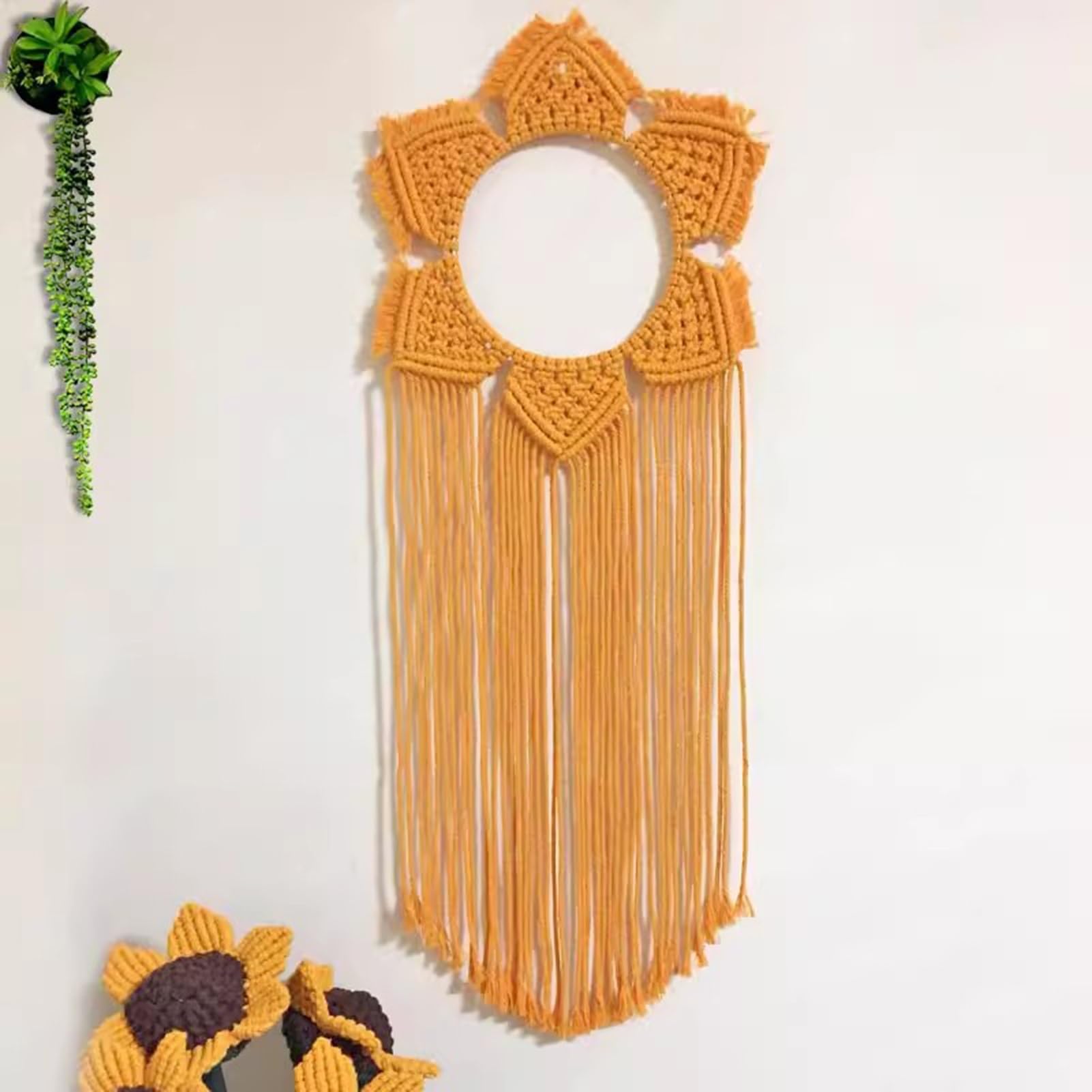 Rideaux en macramé Rideaux en Macramé pour Fenêtres, Toile De Fond Murale en Macramé, Rideaux À Cordes en Coton pour Fenêtres(Purple)