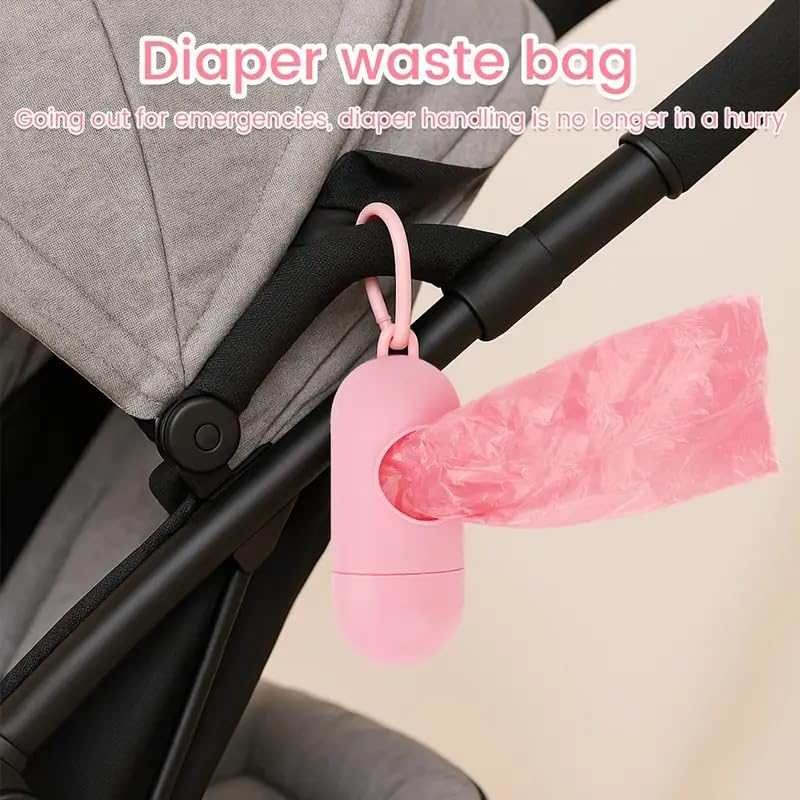 Image of Disposable Diaper Bags for BabyA-120 Bag(8 Rolls)with 1 Dispenser | Scented,Leak-Proof,Biodegradable Nappy Disposal Bags for Baby Diapers,Travel,Wet Clothes,Pet Poop(8 Roll),8 Count,Assorted