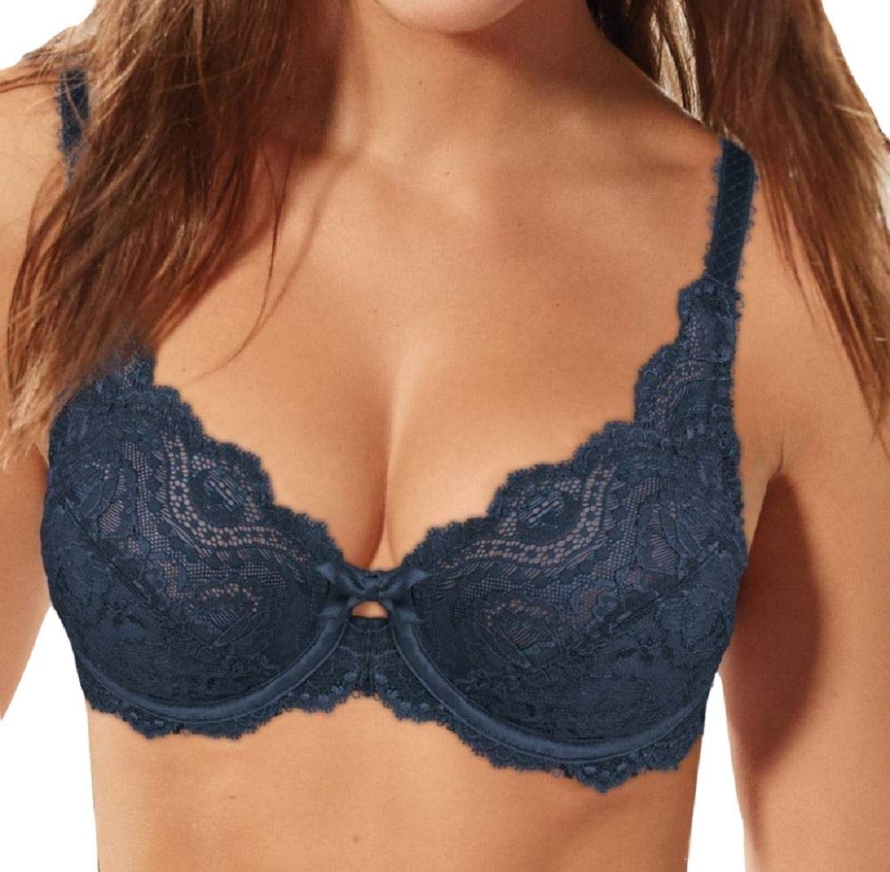 Playtex Ladies Flower Elegance Underwired Bra P5832 Navy Blue 34B
