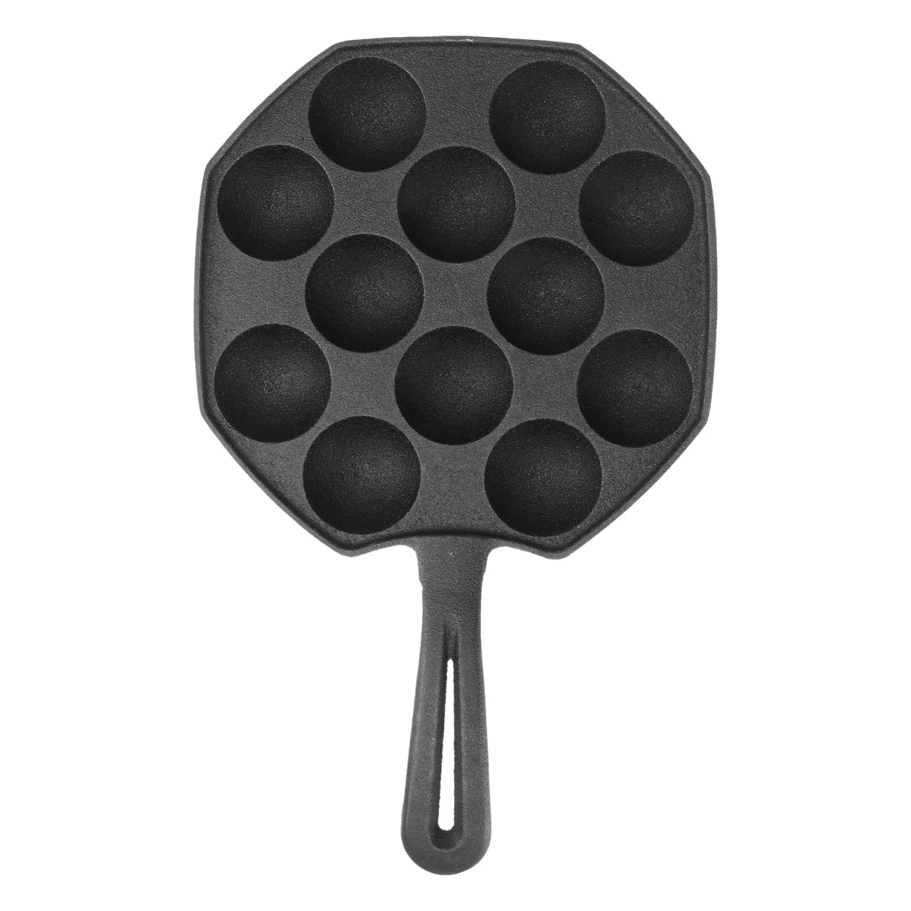 Photo 1 of **MAJOR RUSTING*** Cabilock Cast Iron Takoyaki Pan, 12 Molds Non-Stick Takoyaki Maker Skillet for Japanese Octopus Balls, Aebleskiver, Pancake Puff & Meatballs, Even Heat Distribution