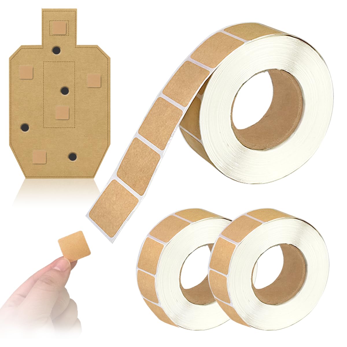 Quaocens 3000 Pcs/3 Rolls Target Pasters 0.85 in Self Adhesive Target Stickers,Shooting Targets Paper for Targets for Shooting Range Training