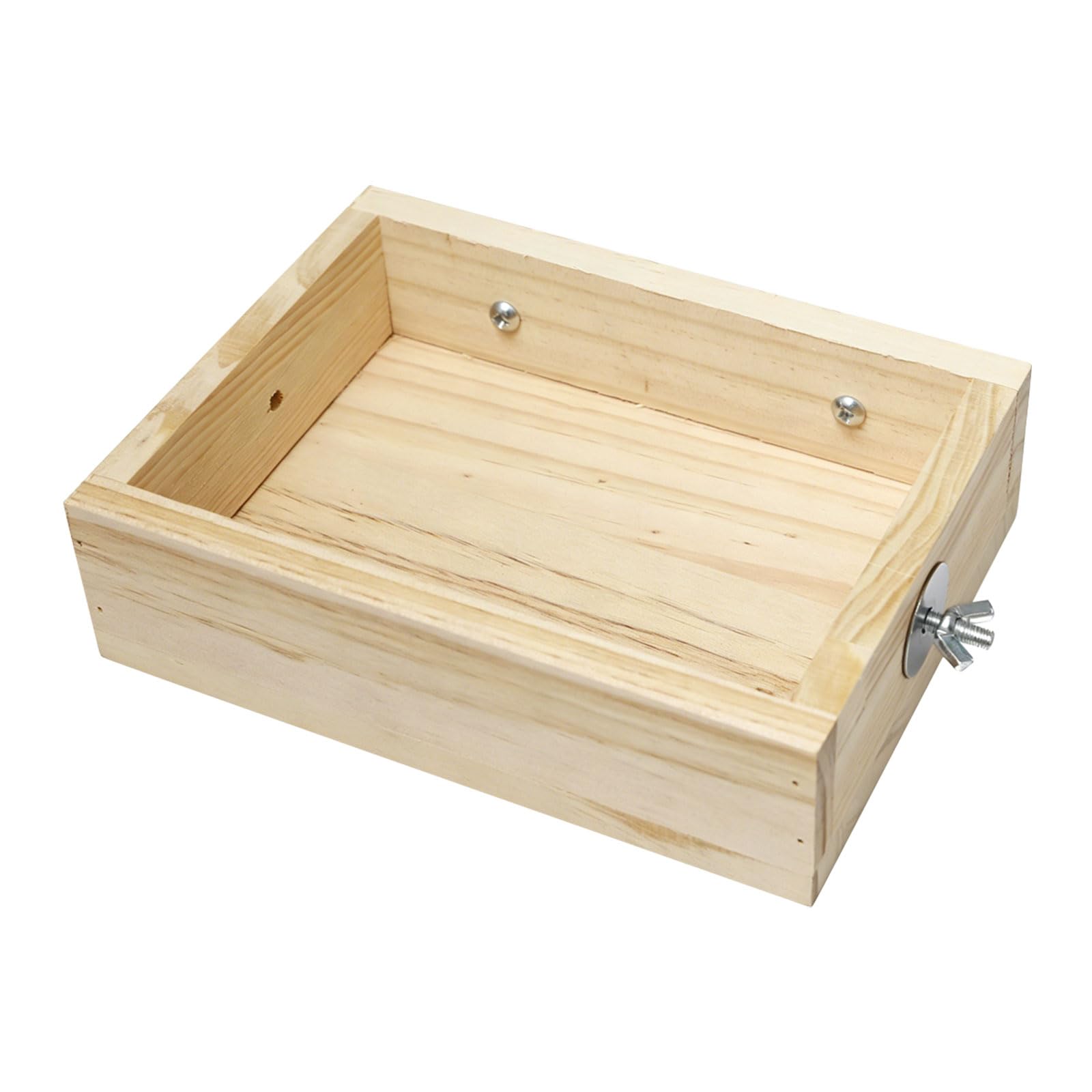 Neikafan Wooden Bird Food Pots Parrot Feeding Bowls for Cage Bird Pigeon Food and Pot Bowls, Foodbowl Wood Parrot Perch Stand Cage Accessory for Small Animals Reptiles Birds Feeding Cups