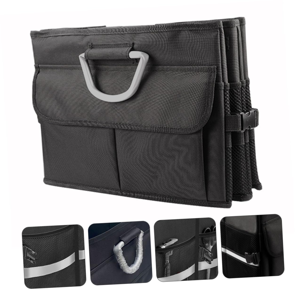 Mikinona Auto Kofferraum Aufbewahrungsbox, Klappbar, Oxford Cloth, Schwarz