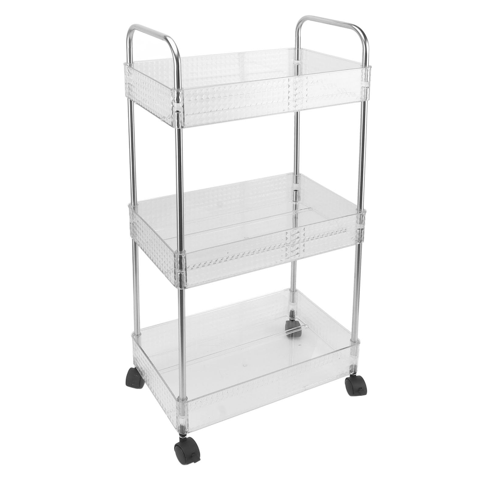 Scaffale da, Carrello Portaoggetti a 3 Livelli in PET e