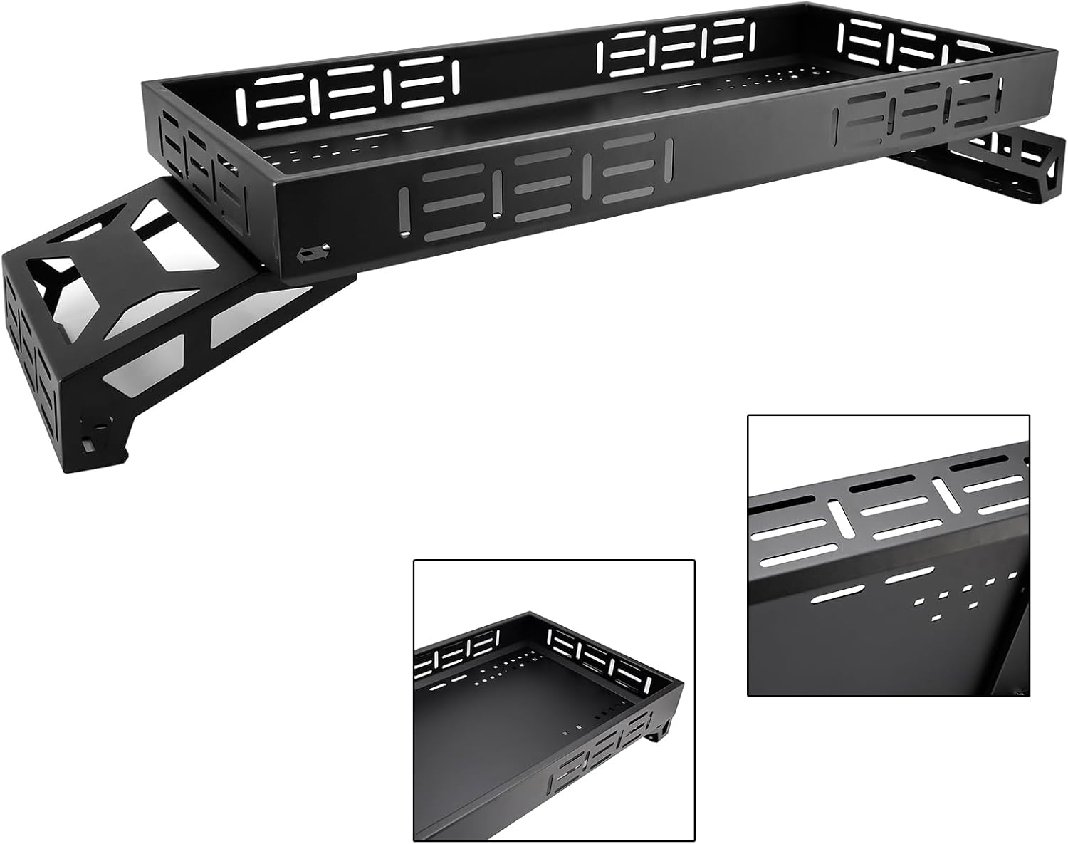 Artudatech Universal Utv Raised Metal Full-Bed Rack Steel For Polaris Ranger 900 Xp General