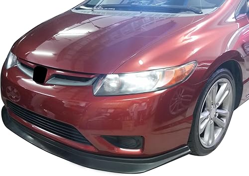 Miniatura 8 de IKON MOTORSPORTS, 2007 - Borde delantero compatible con Honda Civic Coupe 2006-2008, estilo Ikon DP, sin pintar, de poliuretano negro