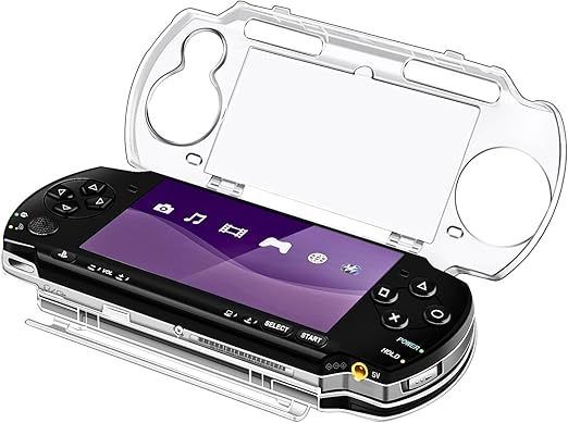 TNP Clear Hard Case for PSP 3000 & PSP 2000 - Snap-in Full Cover Protective Transparent Hard Case with Clear Display Compatible with Sony PSP 3000 / PSP 2000 Series (Not Compatible with PSP 1000)