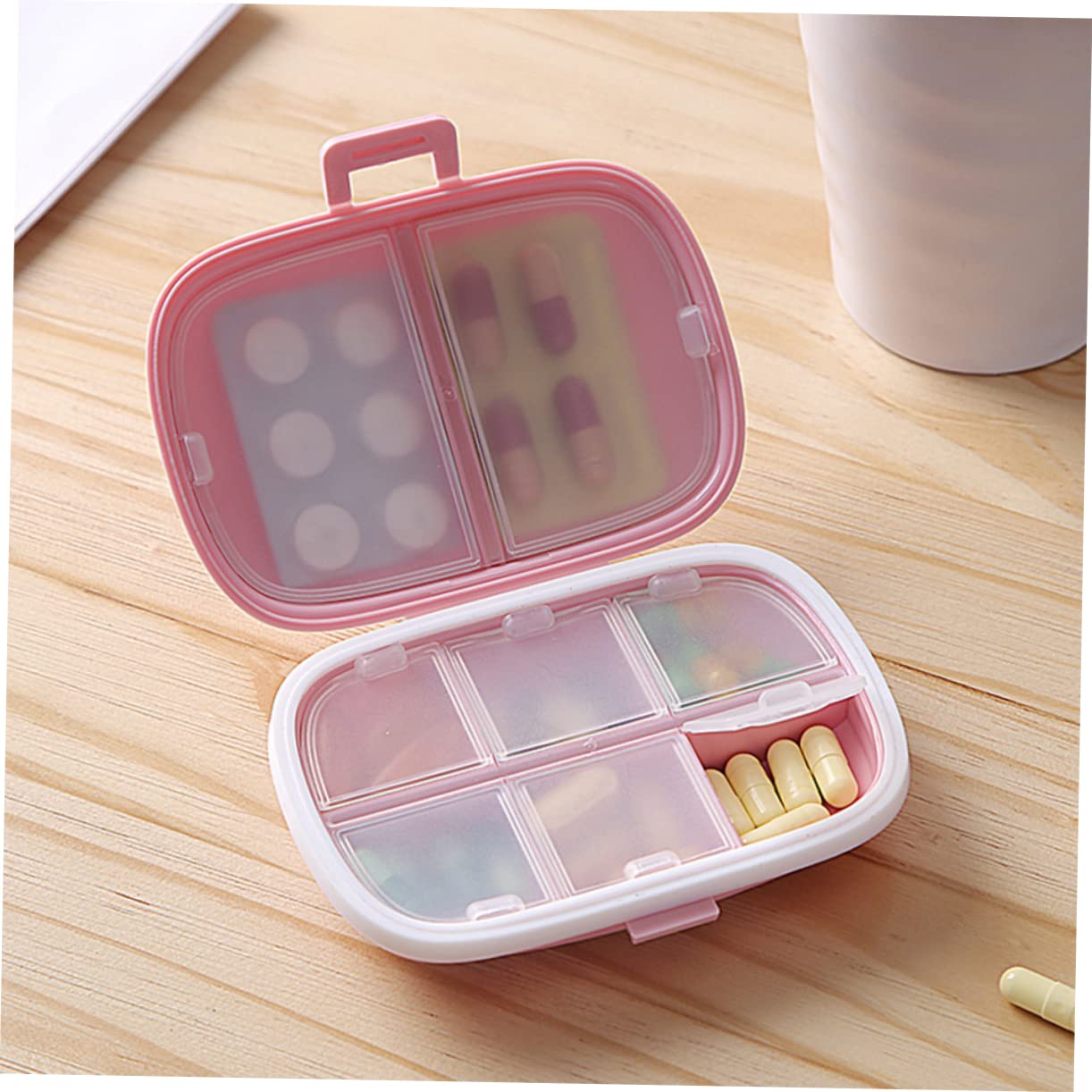 3 Sätze Pillen-organizer Travel Pill Box Pillenorganizer Medikamentenbehälter Pillenbox Mit Fächern Arzneikoffer Spenderbehälter Medikamentenfall Pillendose Mit Fächern 2 Stück * 3 FRCOLOR