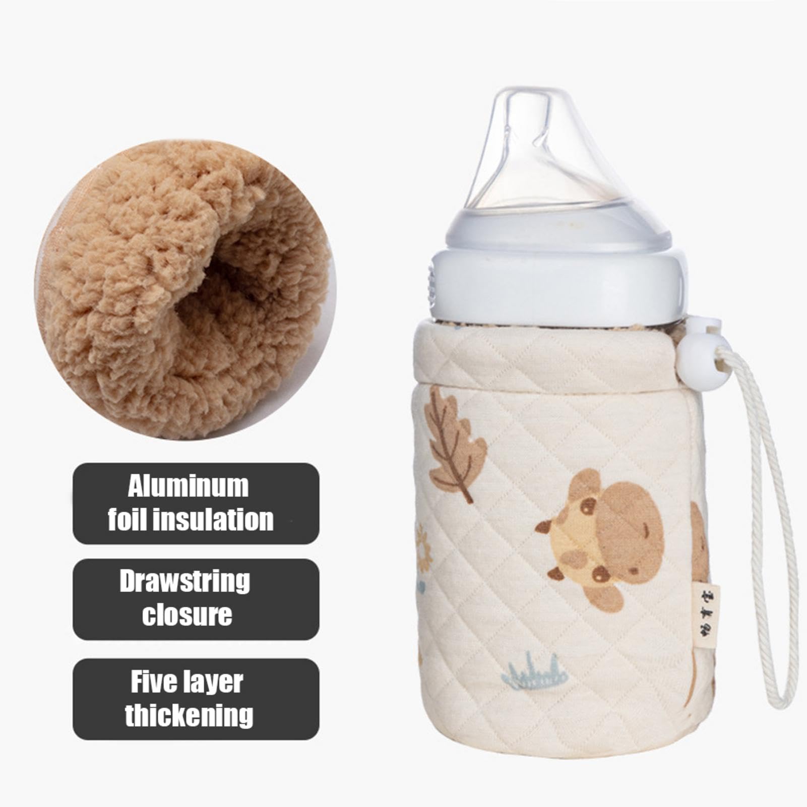 Funda de vidrio para biberones para niños pequeños, Funda para biberones,Fundas para biberones para niños pequeños | Bolsa portátil anticaída para biberón, soporte cálido para biberón para niños