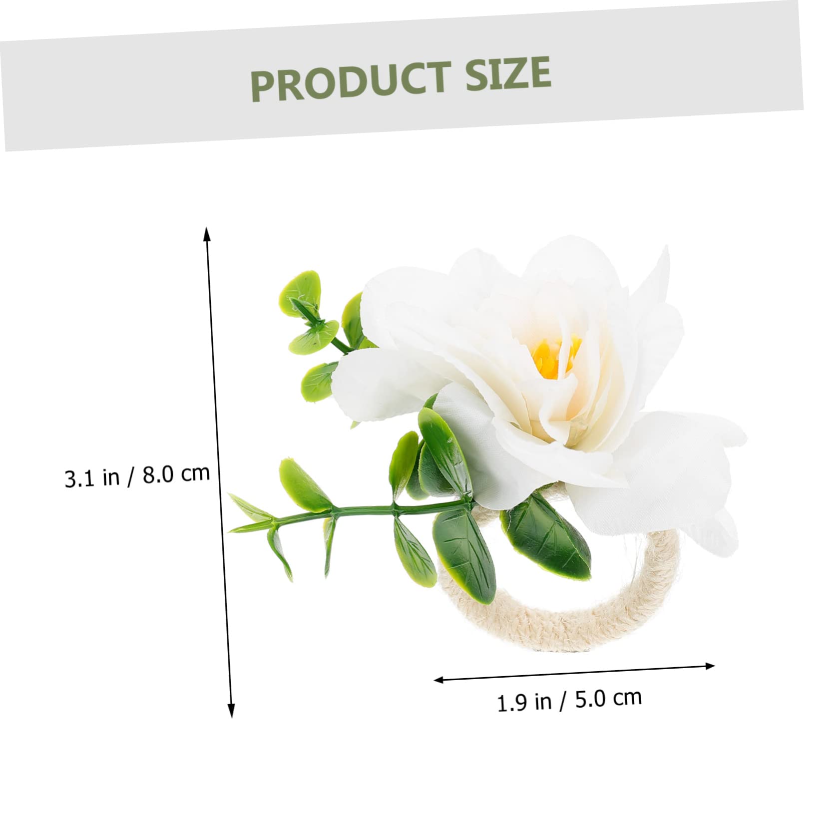 BESTonZON 12pezzi Anelli Portatovaglioli Decorativi Con Fiori Artificiali Eleganti Anelli Per Tovagliolo Per Ristoranti e Decorazioni Tavola
