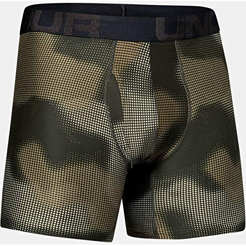 Under Armour Tech Mesh 6in Novelty Underwear - 2-Pack - Men's Baroque Green/Baroque Green, L